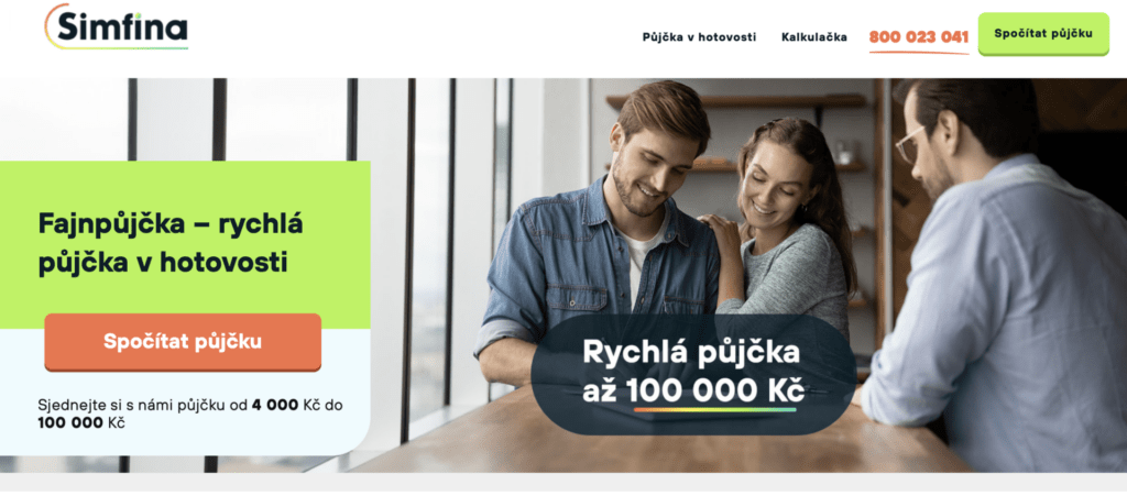 Společnost Simfina nabízí licencovanou hotovostní půjčku s týdenním splácením.
